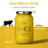 Natural Premium A2 Gir Cow Bilona Desi Ghee By Aumilk | Rich In Nutrients Healthy Desi Cow Ghee Good For Boost Immunity | (250ml) 8.4 Ounce | Jar Pack